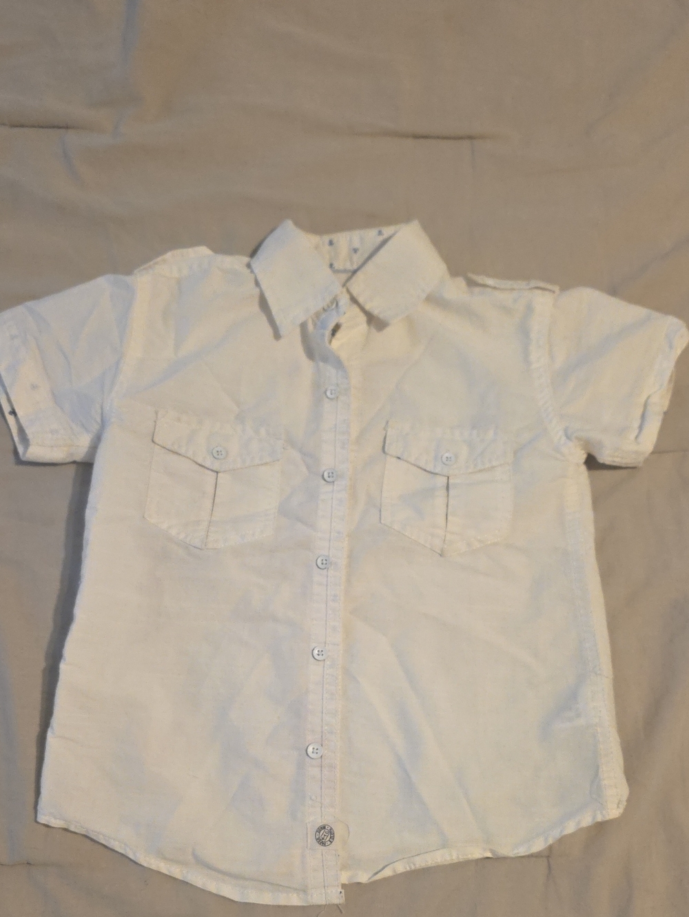 Paper Denim & Cloth White Short-Sleeve Button-Down Shirt